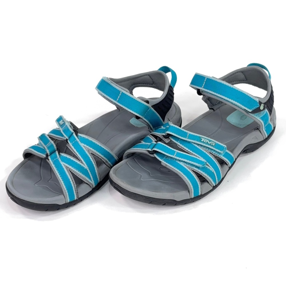 Teva Tirra Blue Grey Sport Sandals Womens 8.5 Hiking Water Shoes 4266 F27011K